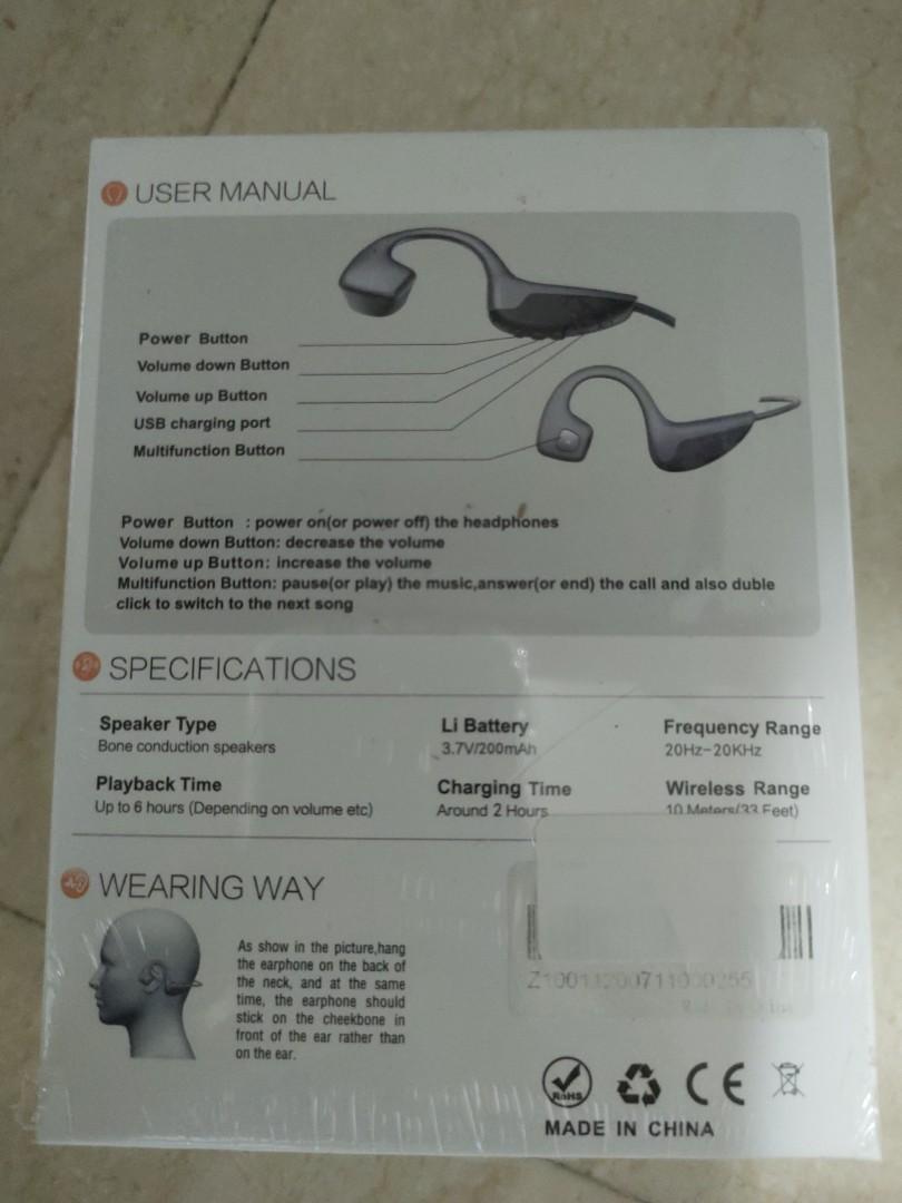 Bone Conduction Headphones Z10, Audio, Earphones on Carousell