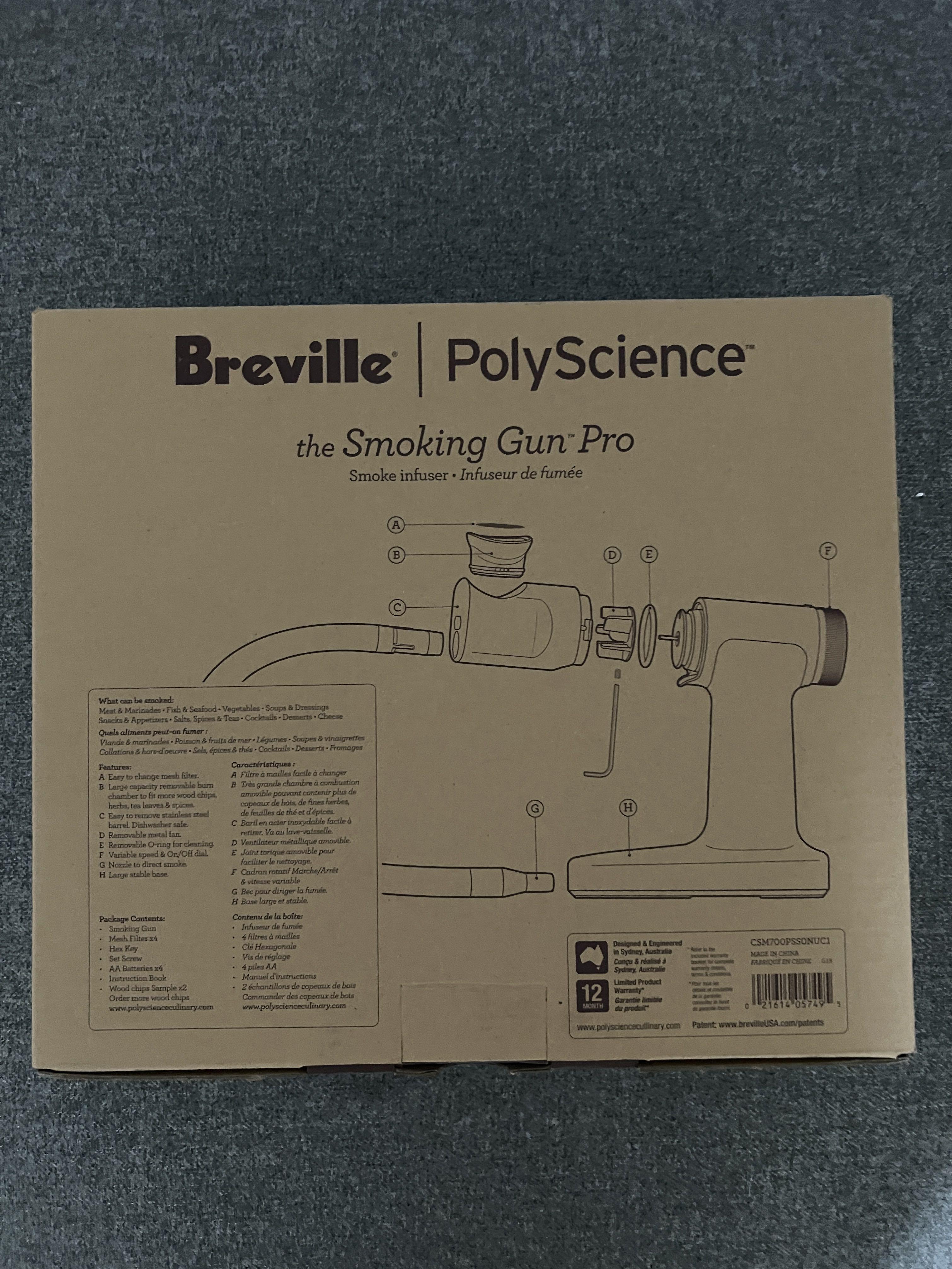 Breville Smoking Gun Pro Smoke Infuser CSM700, Furniture & Home Living