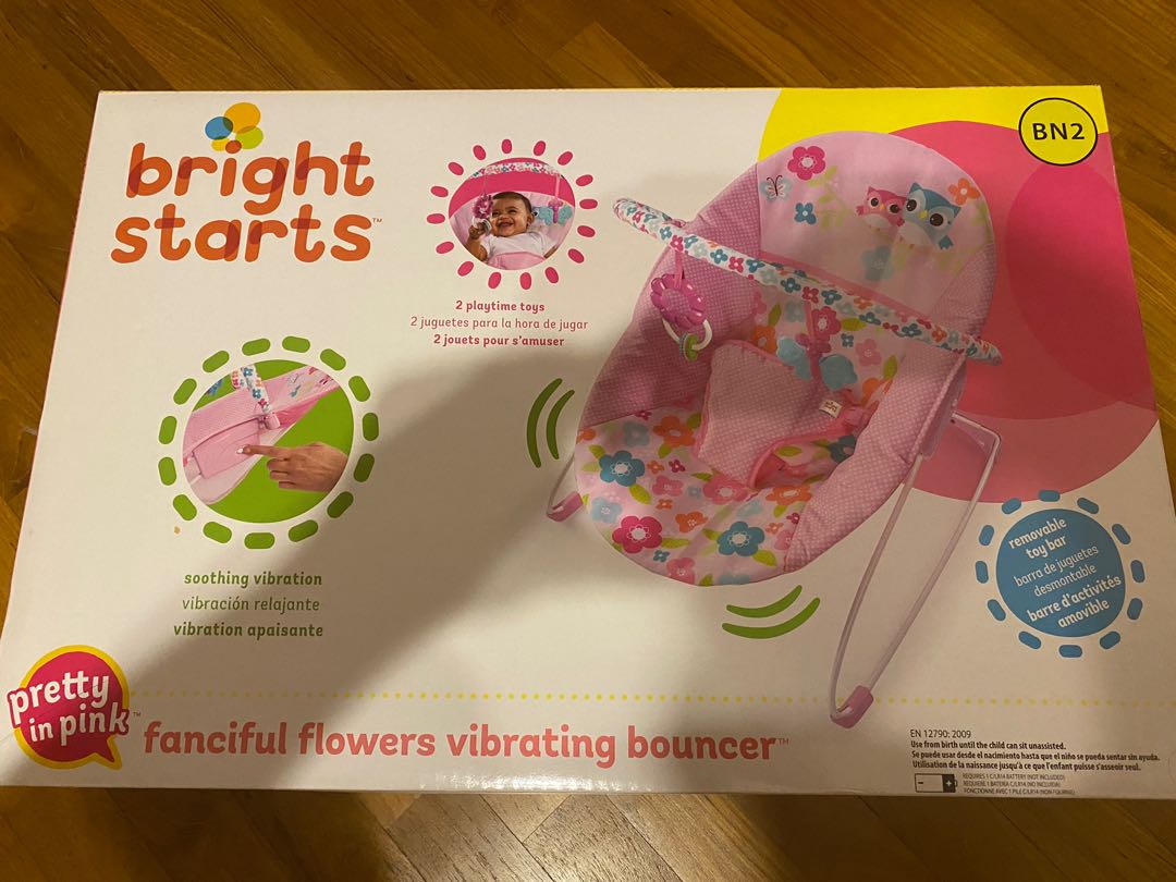 Bright starts fanciful deals flowers vibrating bouncer