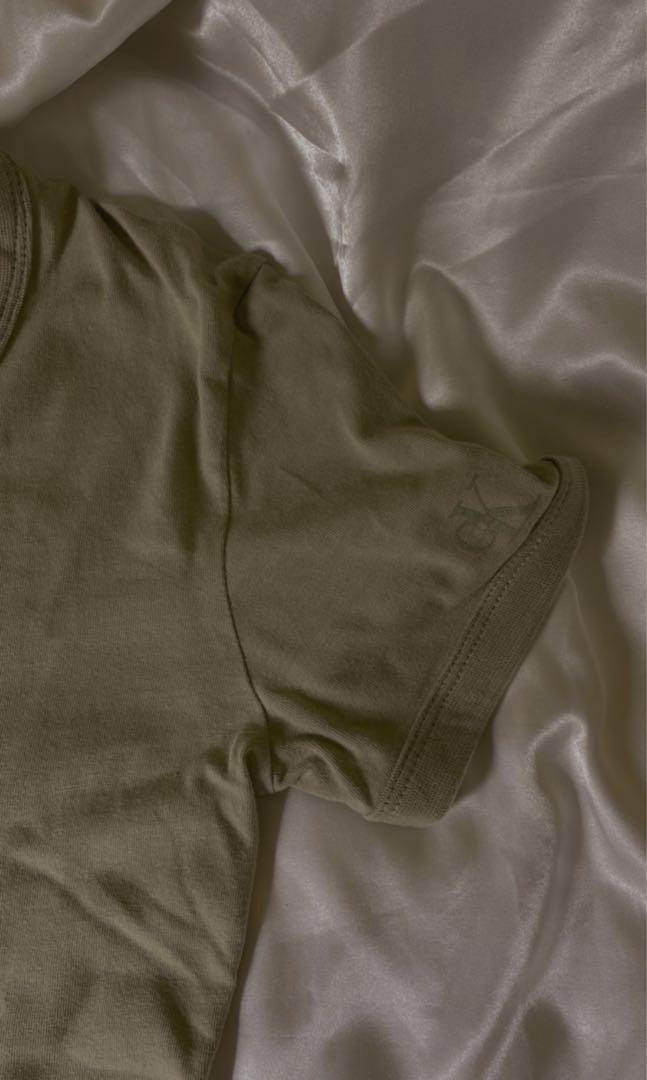 Calvin Klein sage green top, Women's Fashion, Tops, Shirts on Carousell
