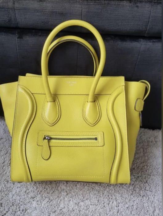 Celine luggage clearance yellow