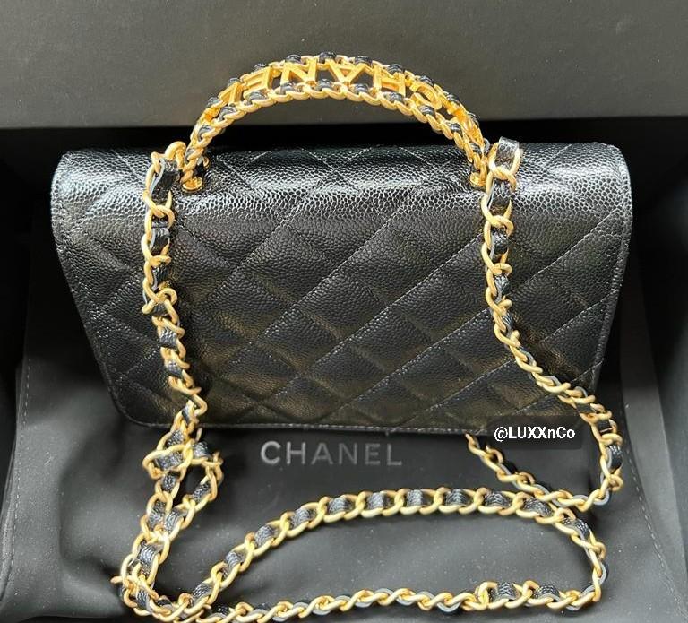 Chanel 22S Woc Top Handle Black Caviar