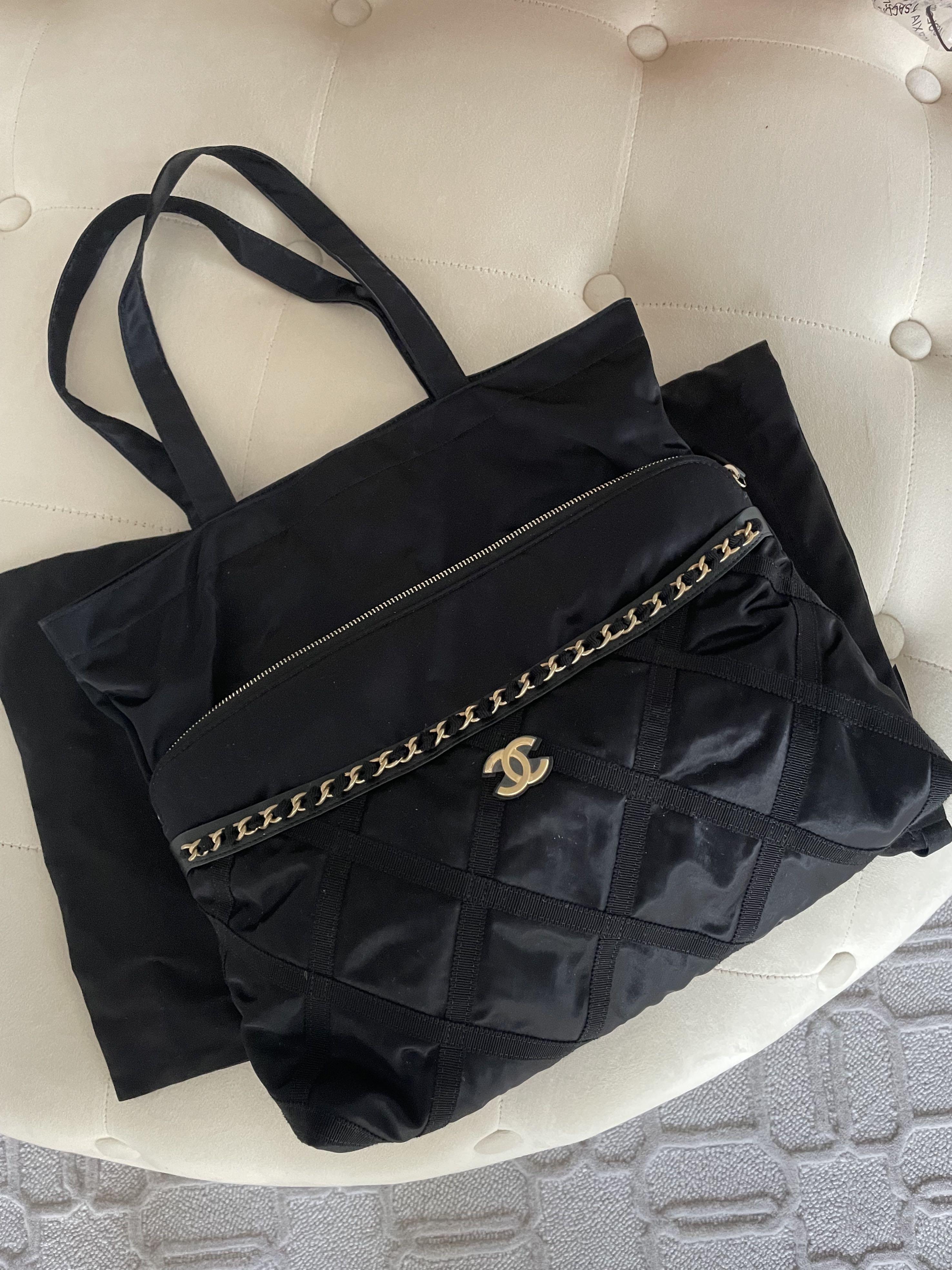 Chanel nylon bag foldable, Women's Fashion, Bags & Wallets