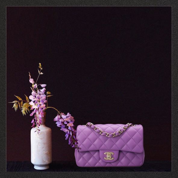 purple chanel purse