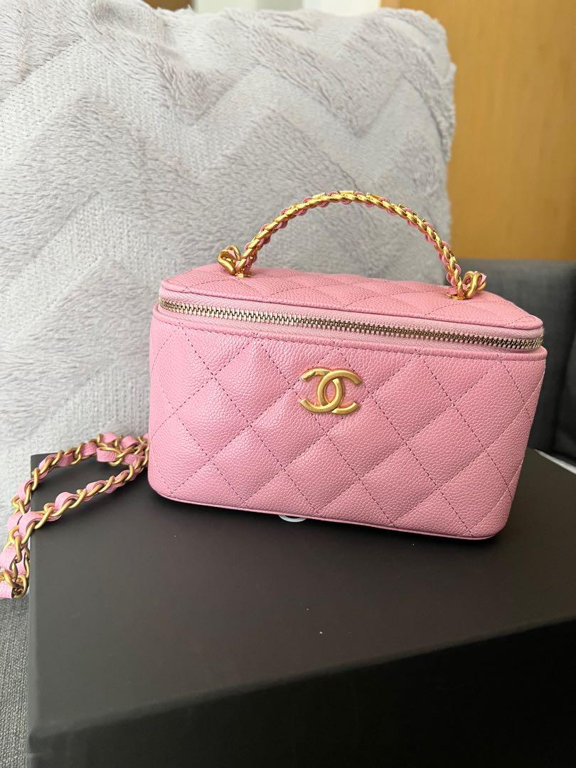 Chanel Pink Quilted Caviar Heart Crush Micro Vanity Case Gold Hardware,  2022 Available For Immediate Sale At Sotheby's