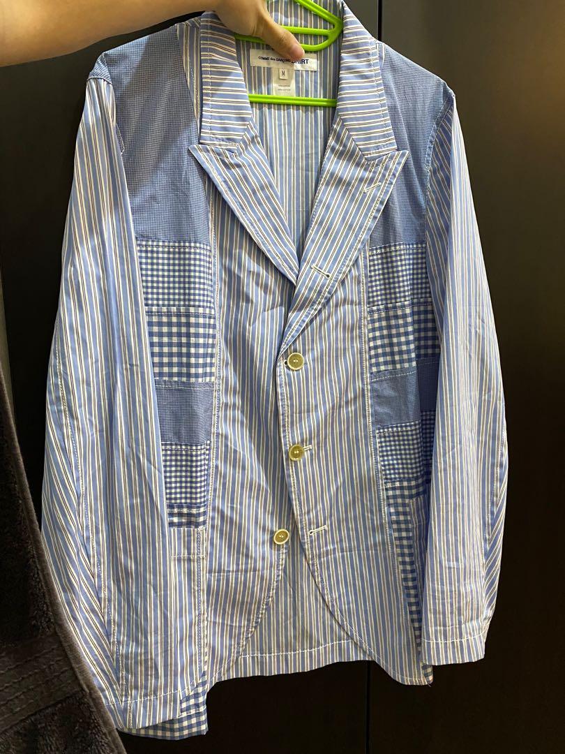 Comme Des Garcons Patchwork outer, Men's Fashion, Tops Sets