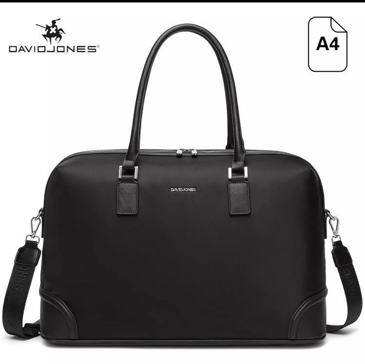 David Jones Paris unisex black brand new Laptop tote bag briefcase 218.16 usual price Men s Fashion Bags Briefcases on Carousell