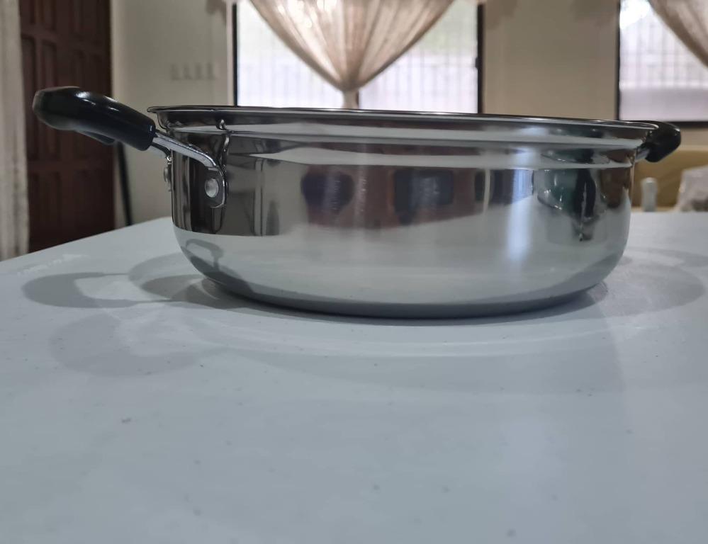 Stainless Steel Shabu Shabu Dual Site Divider Cooking Soup Hot Pot w/ Lid 12 inch, Size: NA, Silver