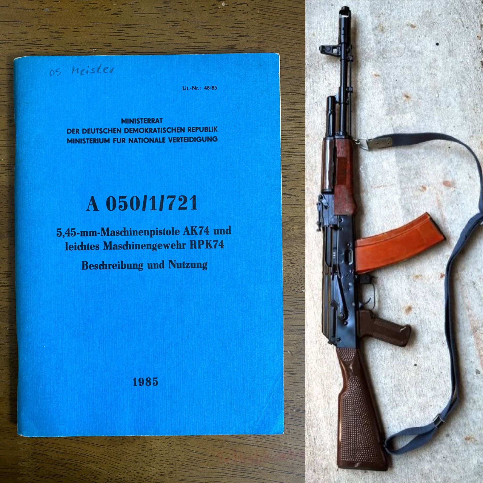 East German AK74 Assault Rifle Operator's Manual (Original