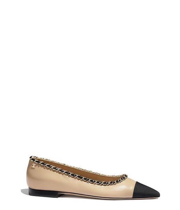 Chanel chain flats