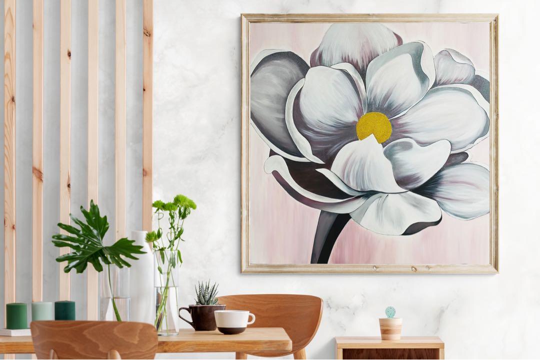 Flower, Peony, 3D Flower, Oil Painting, Acrylic Artwork, Original Painting,  Commissioned Art, Painting, Beautiful Wall Art, Wall Decor, Home Decor,  Gift Ideas, Chinese New Year, Flower, Furniture & Home Living, Home Decor,