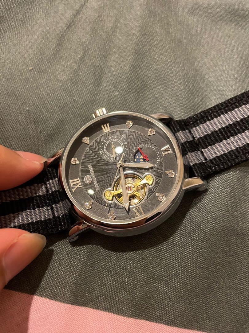 Watch Automatic Fully Auto Mechanical Watch 44mm with free navi black new band no need battery Fix Price
