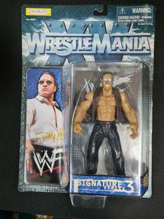 FREE TRACKED SHIPPING AND NEW AND SEALED! Vintage 1998 WWF WWE Jakks Pacific Signature Series 3 WrestleMania XV Dwayne “The Rock” Johnson Action Figurine
