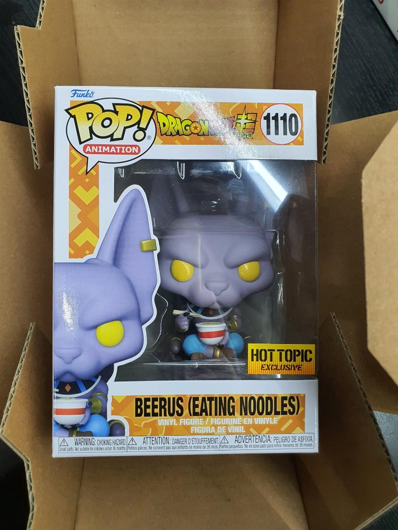 Funko Dragon Ball Super Pop! Animation Beerus (Eating Noodles) Vinyl Figure  Hot Topic Exclusive, Hobbies & Toys, Toys & Games on Carousell