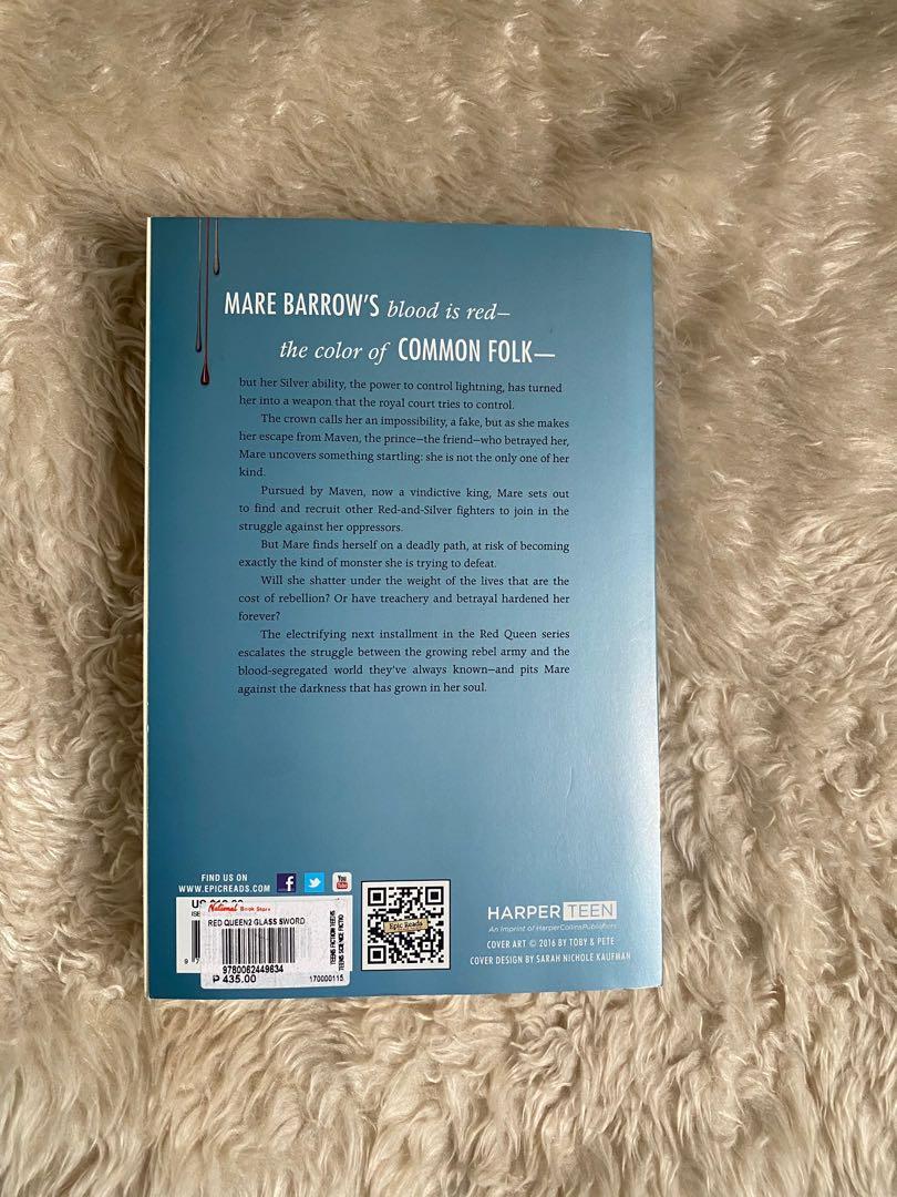 Glass Sword by Victoria Aveyard (Category: Storybooks) located in Makati City. Submitted by wearpy (Listing ID 1155782235, Image 2). Description: Finally letting some of my books go! 📚 - message me for more photos - in good condition - MOP: Gcash / Bank Transfer.