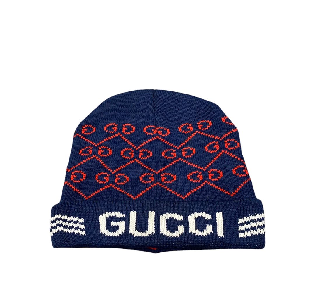 gucci monogram beanie