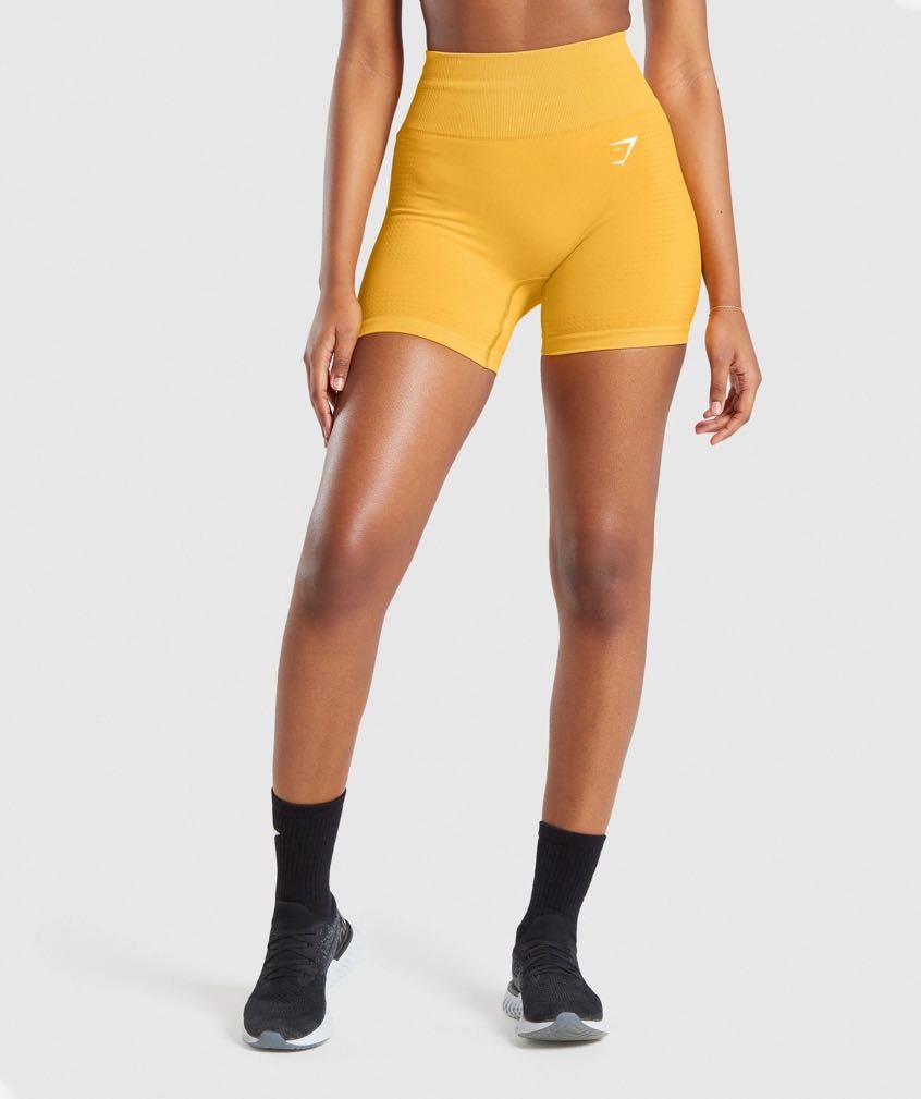 Gymshark Vital Seamless 2.0 Shorts - Yellow Marl, Women's Fashion,  Activewear on Carousell