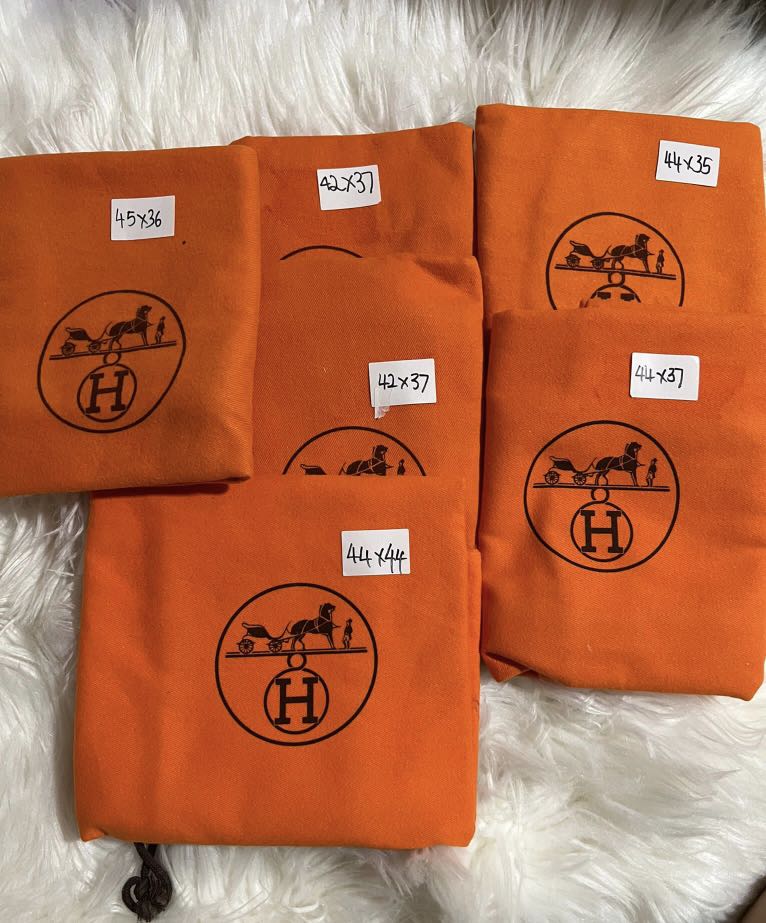 orange hermes dust bag