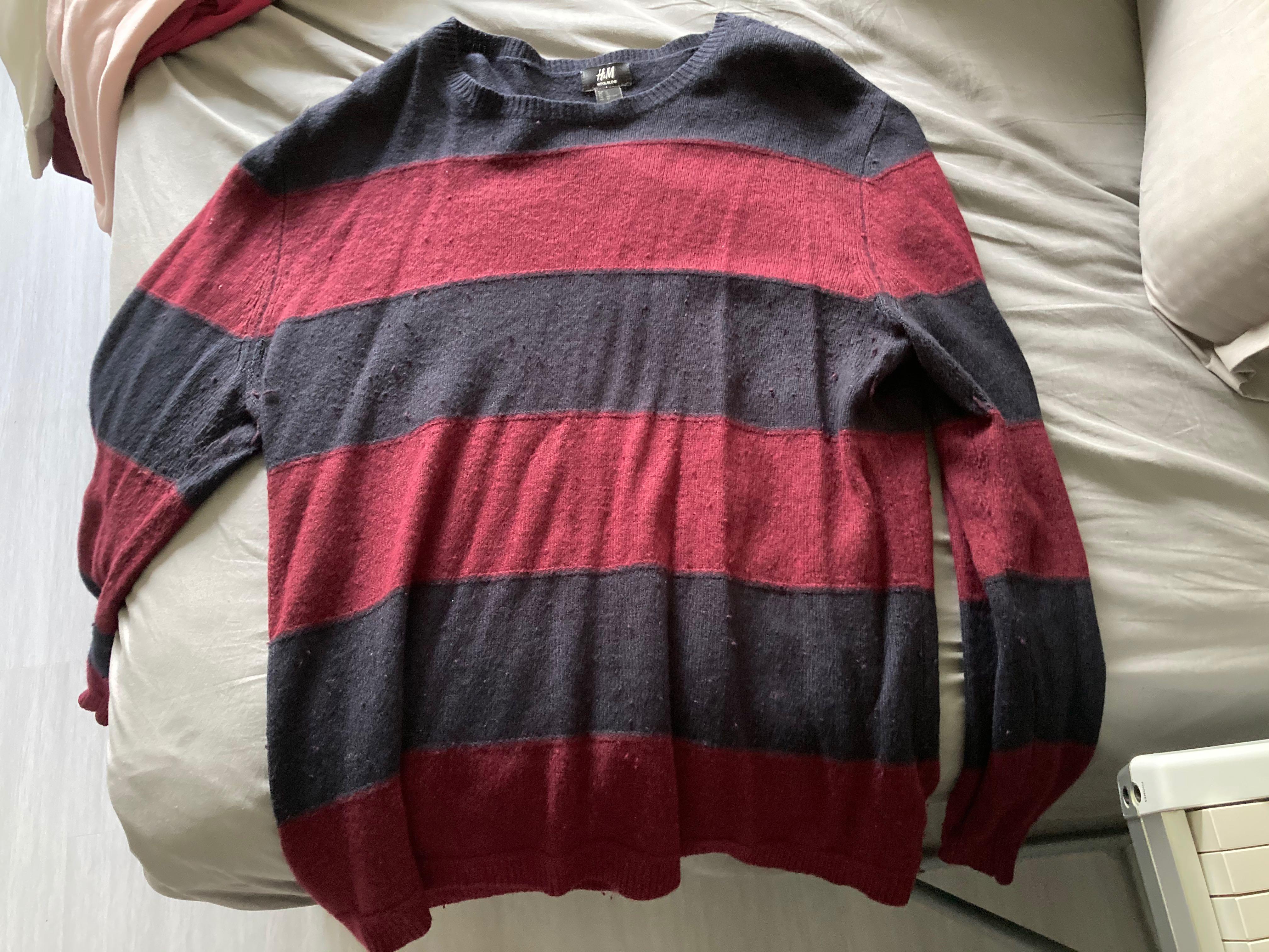 Red and clearance blue sweater