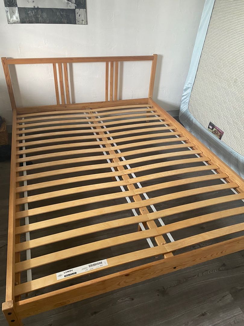 IKEA Luroy Bed Frame (Queen Size), Furniture & Home Living, Furniture
