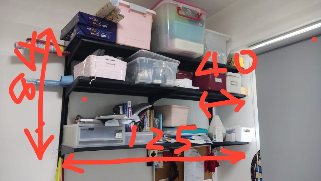 Ikea wall rack black, Furniture & Home Living, Furniture, Shelves, & Racks on Carousell