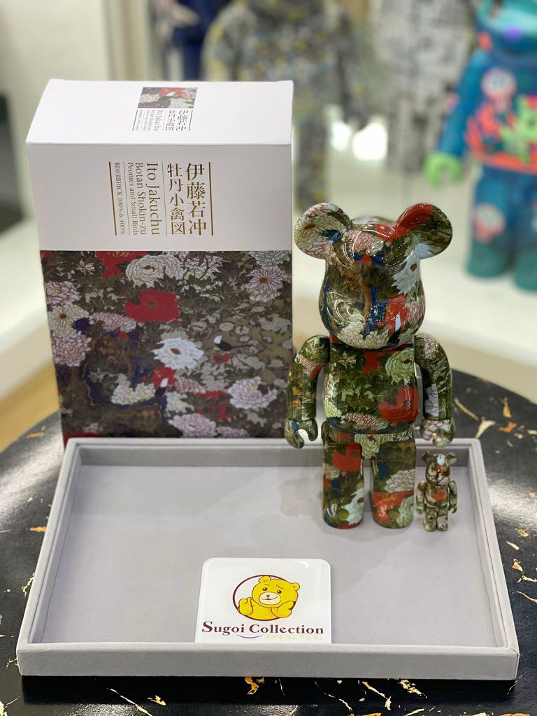 2個　BE@RBRICK 伊藤若冲 牡丹小禽図 2セット BE@RBRICK 伊藤若冲 牡丹小禽図 100% & 400%