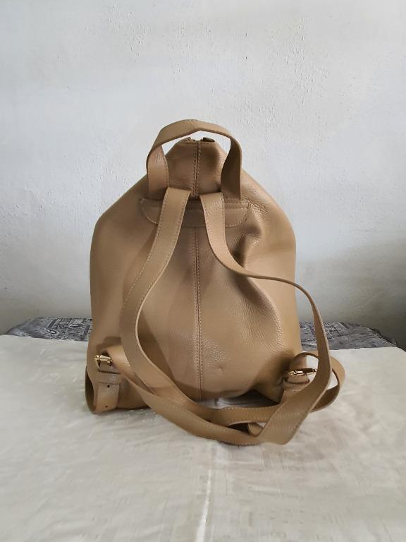 Jane Shilton Vera Backpack Calf Pebble textured Leather Beige