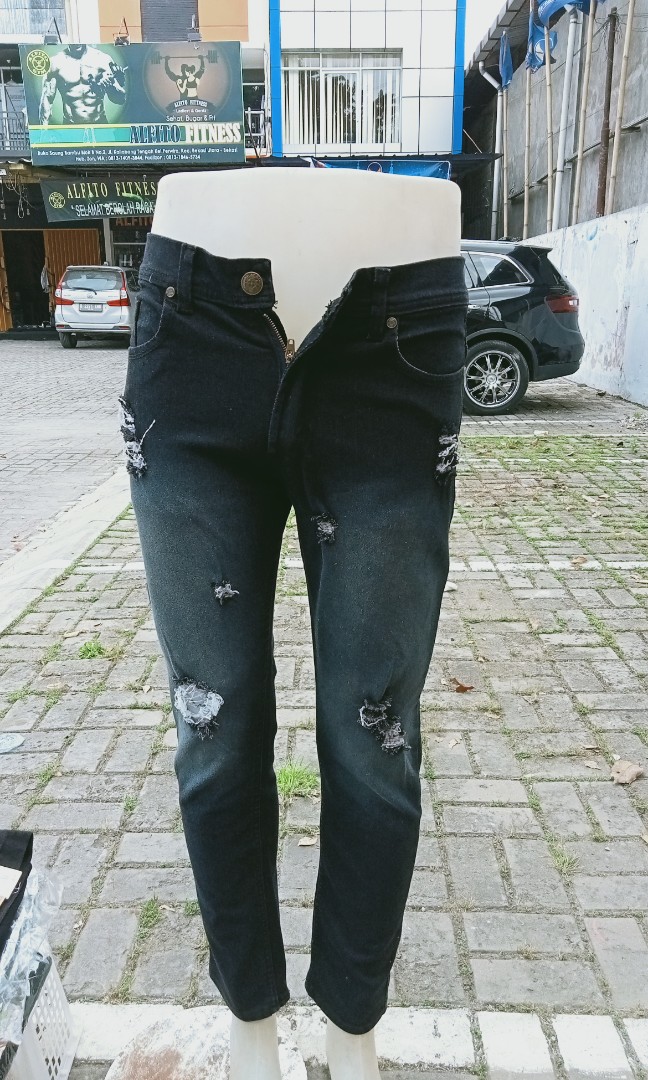 Jeans Pencil Denim, Fesyen Pria 