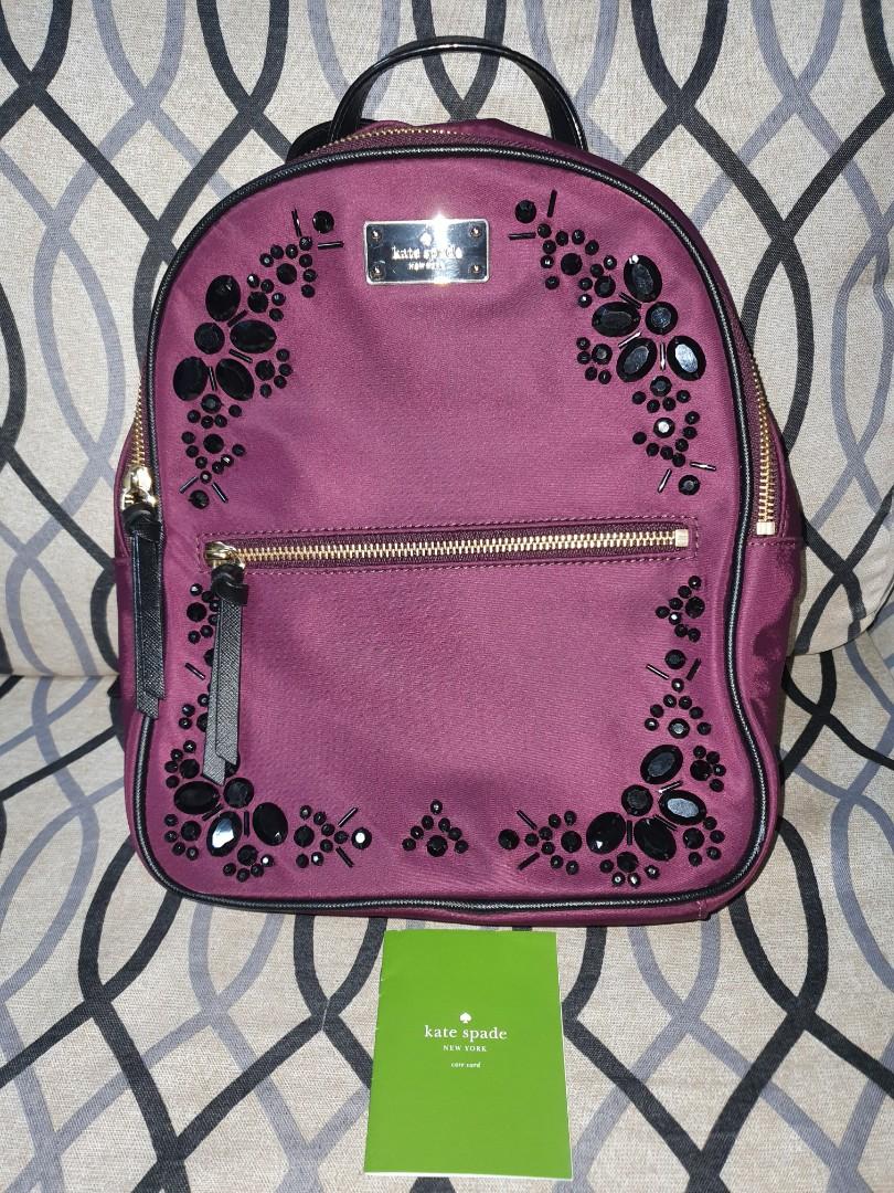Kate Spade Plum Embellished Backpack Kate spade plum mini - Gem main image 4