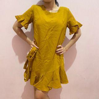 Korean Dress Mustard