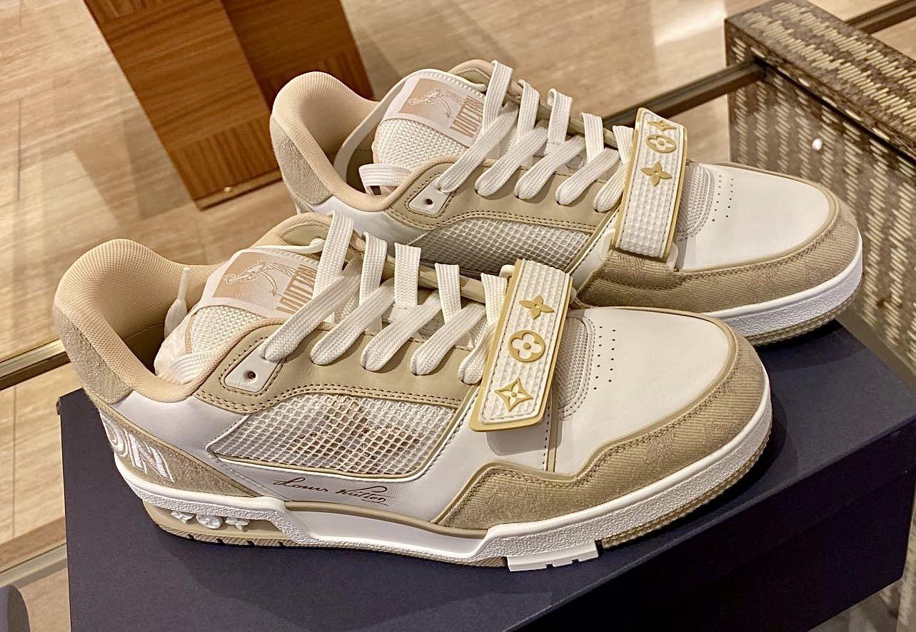 LV Trainer Beige Designed for Louis Vuitton by Virgil Abloh, and
