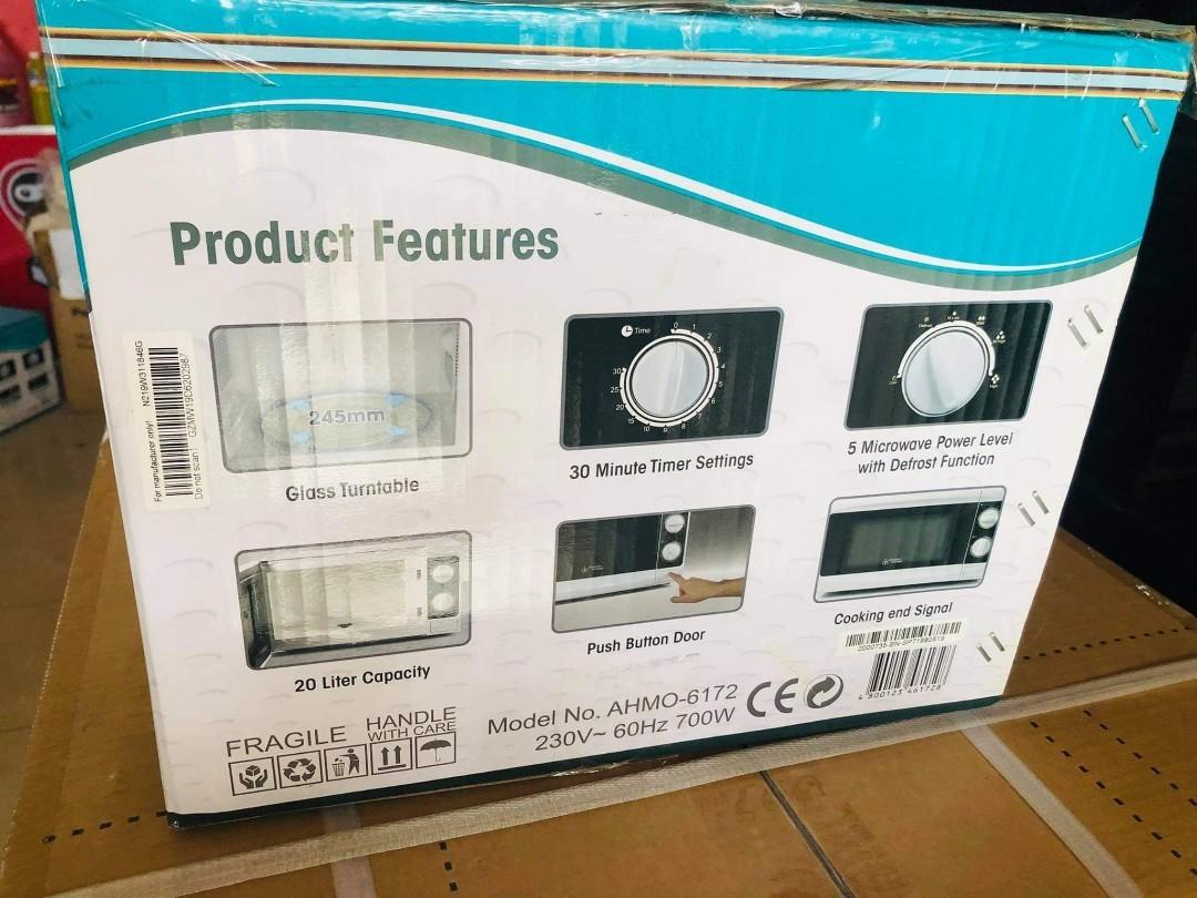 Microwave Oven Thermostat Controlled Heater 20L. Defrosting Option