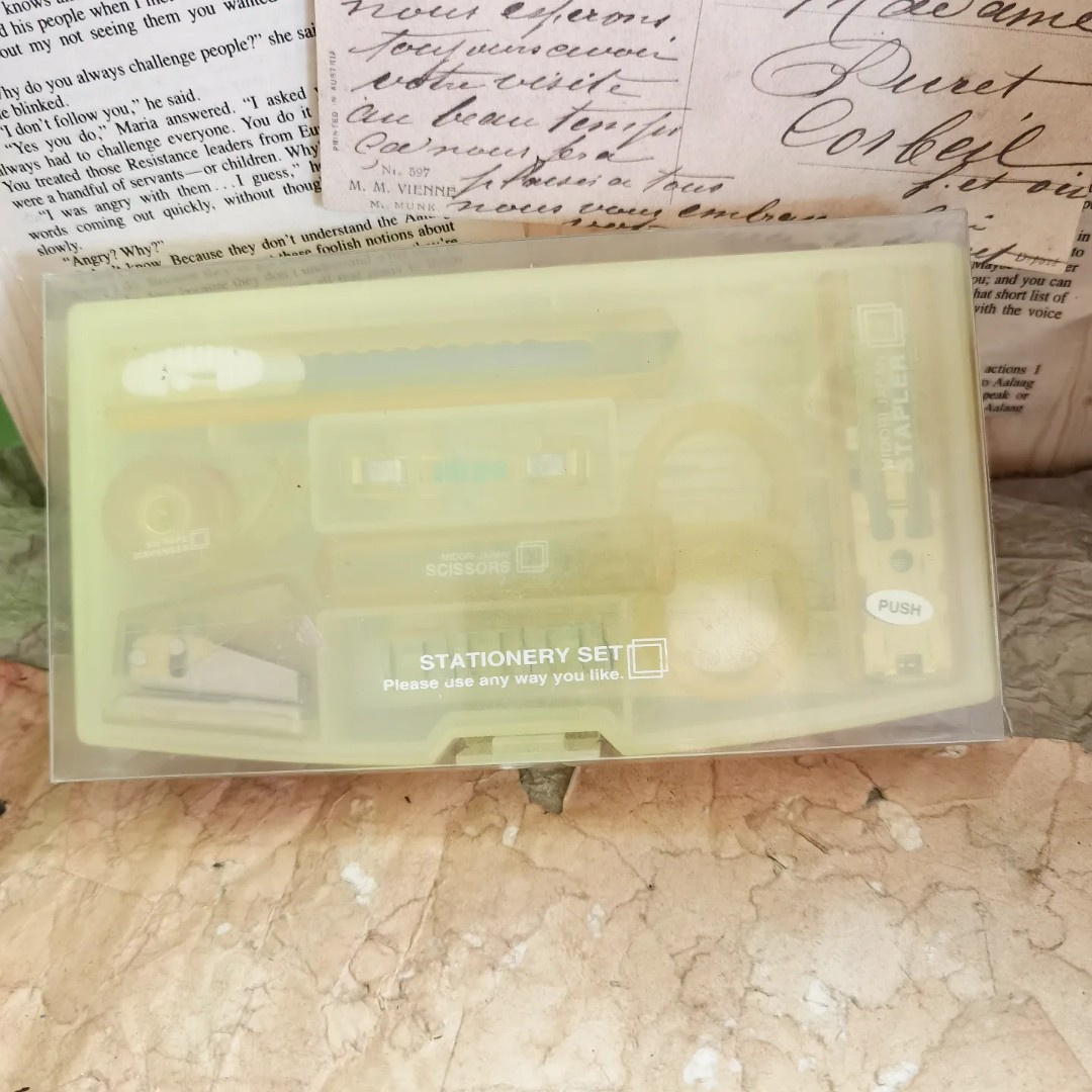 MIDORI Yellow Stationery Set, Hobbies & Toys, Stationary & Craft