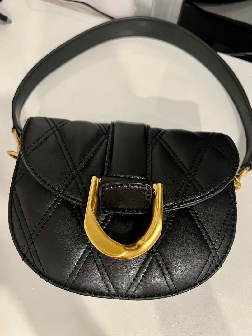 mini gabine quilted saddle bag