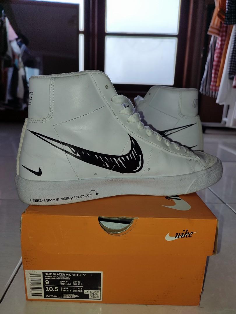 nike blazer mid vintage 77, Fesyen Pria, Sepatu , Sneakers di Carousell