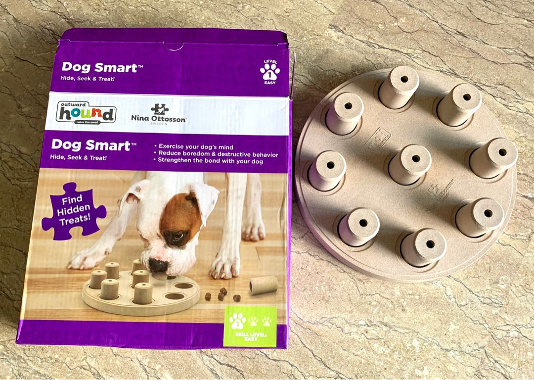 Dog Smart Composite Interactive Treat Puzzle Dog Toy, Tan
