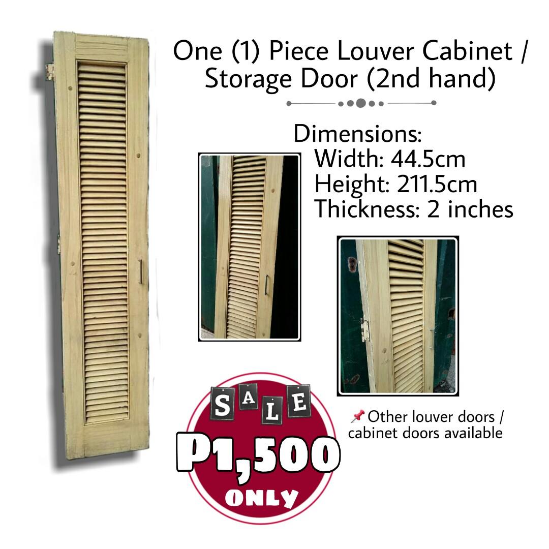 One 1 Piece Louver Cabinet Storage Door 2nd Hand Furniture Home Living Security Locks Locks Doors Gates On Carousell