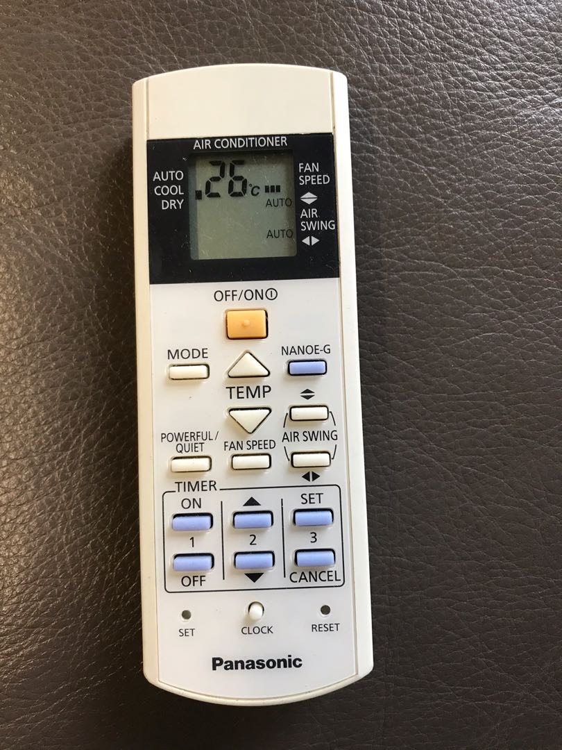 Panasonic 分體冷氣機搖控器, 家庭電器, 冷氣機及暖風機- Carousell