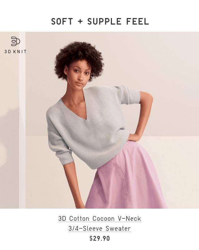 3d cotton deals cocoon sweater