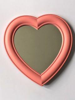 Pink heart mirror / frame / decoration / room deco
