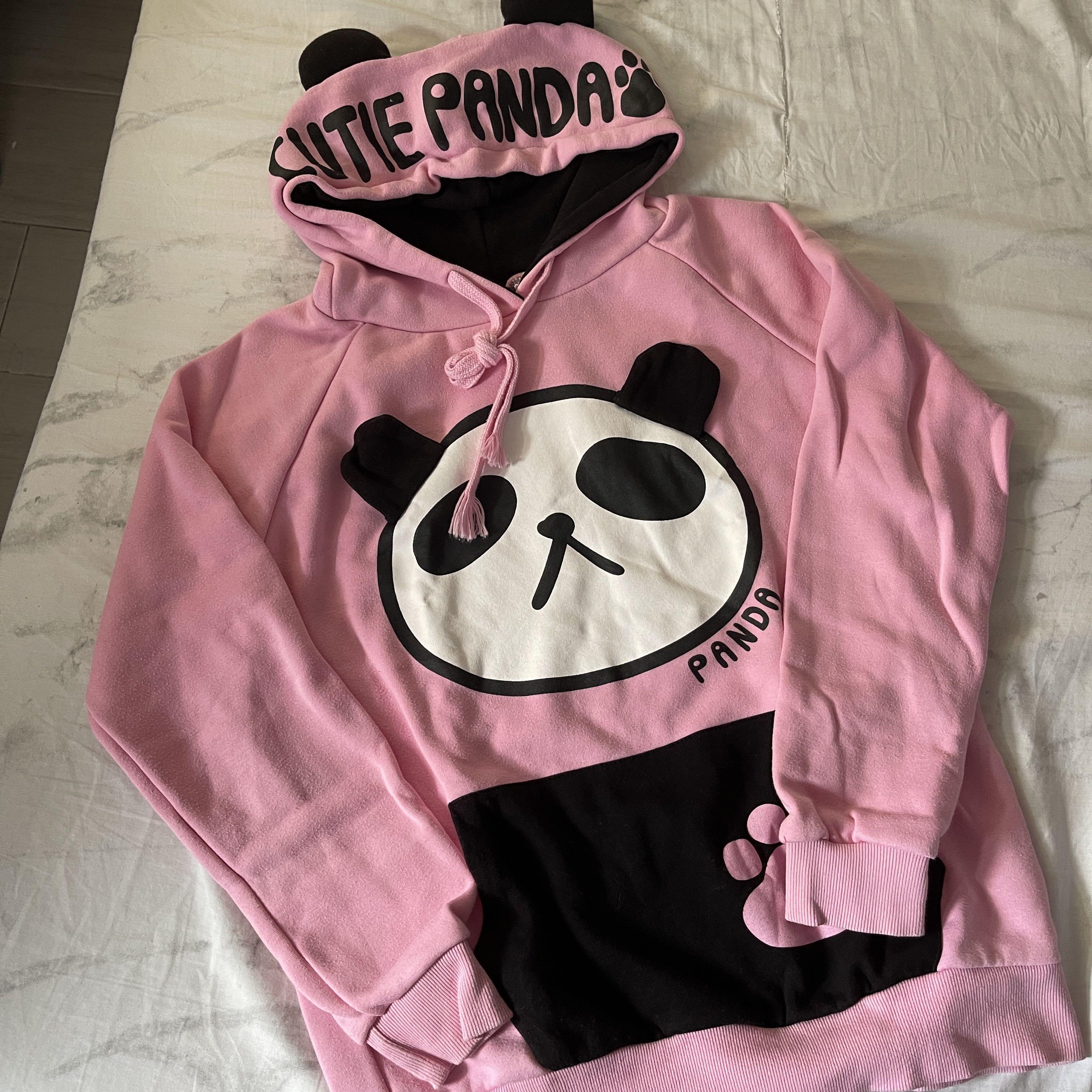 Pink Panda Hoodie from Korea