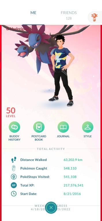 pokemon go acc lvl 50