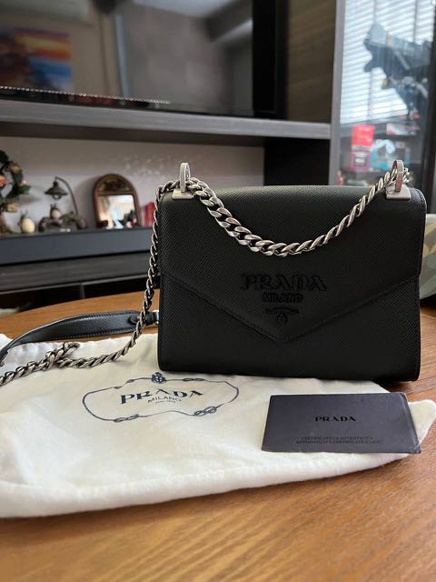 Prada Pattina Shoulder Chain Saffiano Leather Cross Body Bag, Luxury, Bags  & Wallets on Carousell