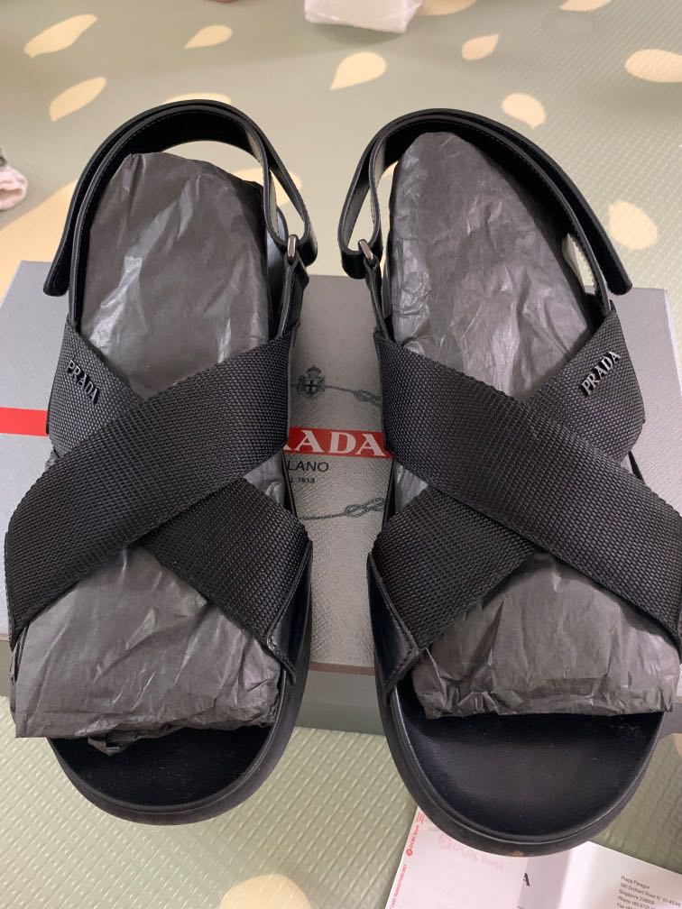 PRADA SANDALS, Men's Fashion, Footwear, Flipflops and Slides on Carousell