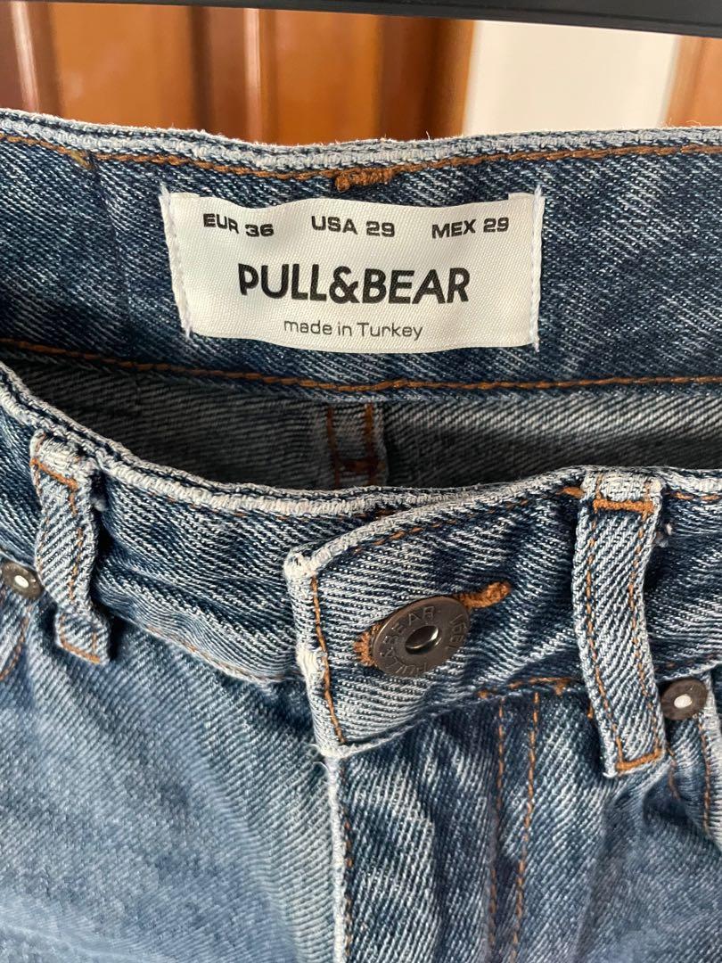 Pull Bear Ripped Cropped Jeans