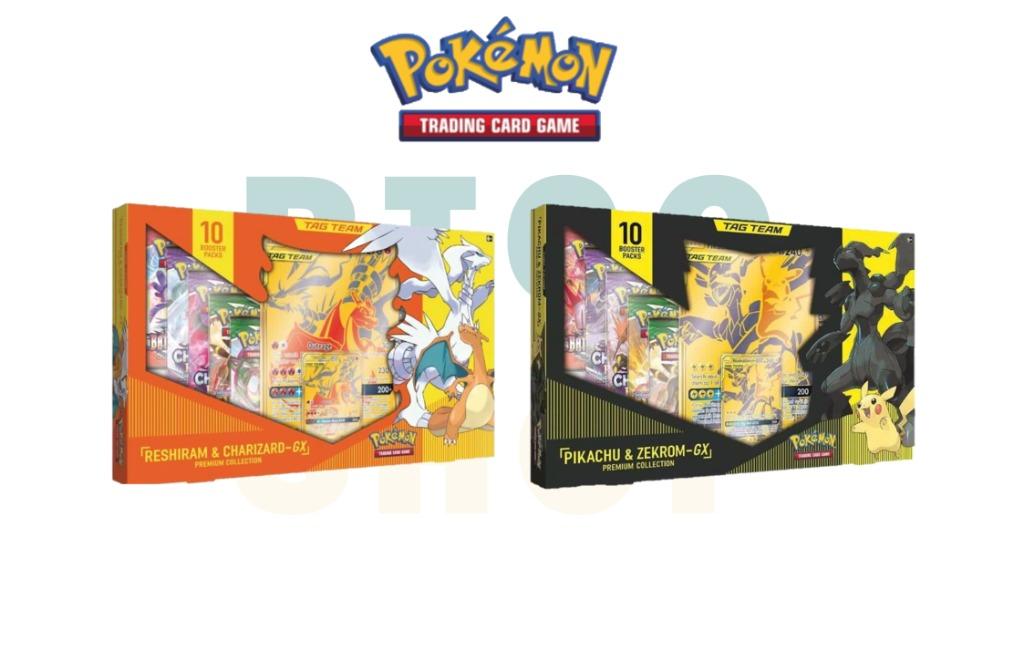 Reshiram & Charizard GX and Pikachu & Zekrom GX premium collection