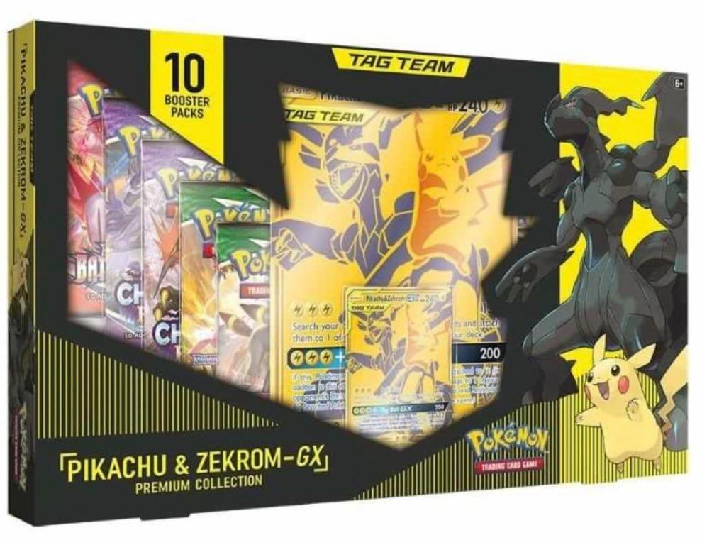 Reshiram & Charizard GX and Pikachu & Zekrom GX premium collection