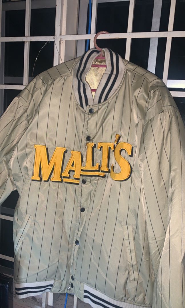 Duit4Raya Reversible Malts beer Varsity jacket, Men's Fashion, Coats
