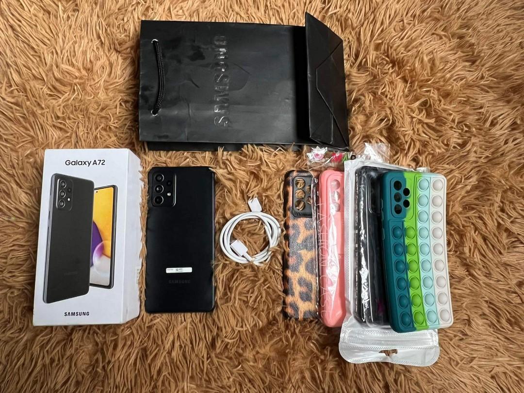 SAMSUNG A72 8/256GB (Category: Samsung) located in Caloocan City. Submitted by ombretedaniellemariz.deer (Listing ID 1155851911, Image 1). Description: SAMSUNG A72 8/256GB OPEN FOR SWAP NO ISSUE NAKA PLASTIC PA SIDES MAKINIS GOOD AS NEW COMPLETE PACKAGE SELLING 16,000 NEGOTIABLE NORTH CALOOCAN AREA OPEN FOR DOOR TO DOOR DELIVERY ADD DELIVERY FEE. PM ME SURE BUYER.