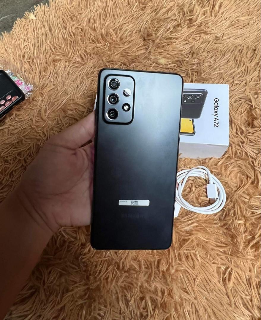 SAMSUNG A72 8/256GB (Category: Samsung) located in Caloocan City. Submitted by ombretedaniellemariz.deer (Listing ID 1155851911, Image 2). Description: SAMSUNG A72 8/256GB OPEN FOR SWAP NO ISSUE NAKA PLASTIC PA SIDES MAKINIS GOOD AS NEW COMPLETE PACKAGE SELLING 16,000 NEGOTIABLE NORTH CALOOCAN AREA OPEN FOR DOOR TO DOOR DELIVERY ADD DELIVERY FEE. PM ME SURE BUYER.